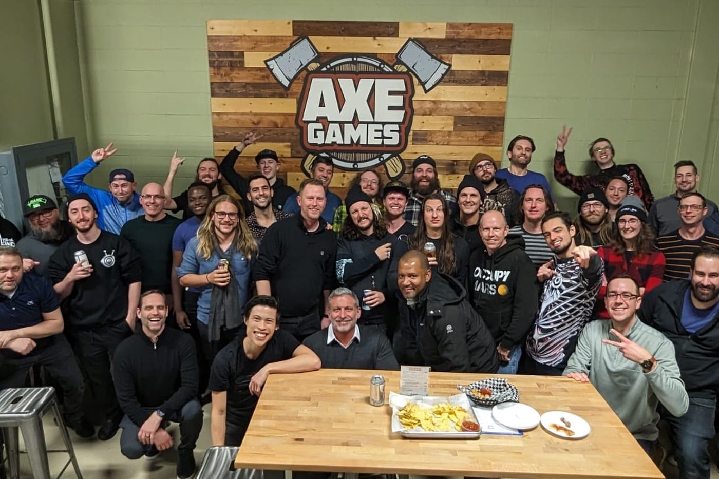 The team together at Axe Games